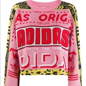Adidas Pink sweater cropped